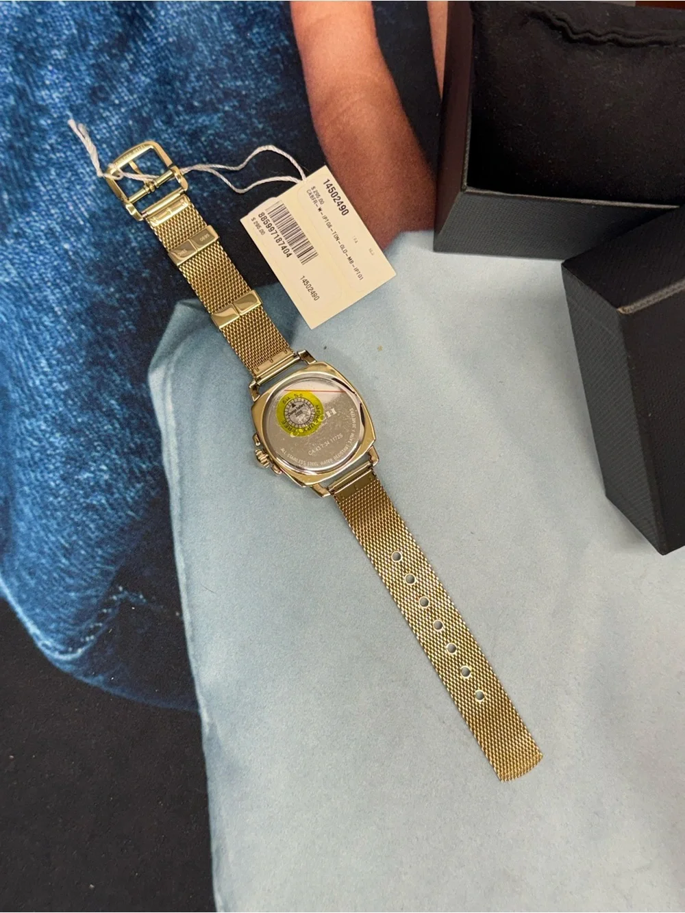 (new+tag) COACH Women Chronograph Gold Watch Metal Strap Bracelet Diamond Bezel